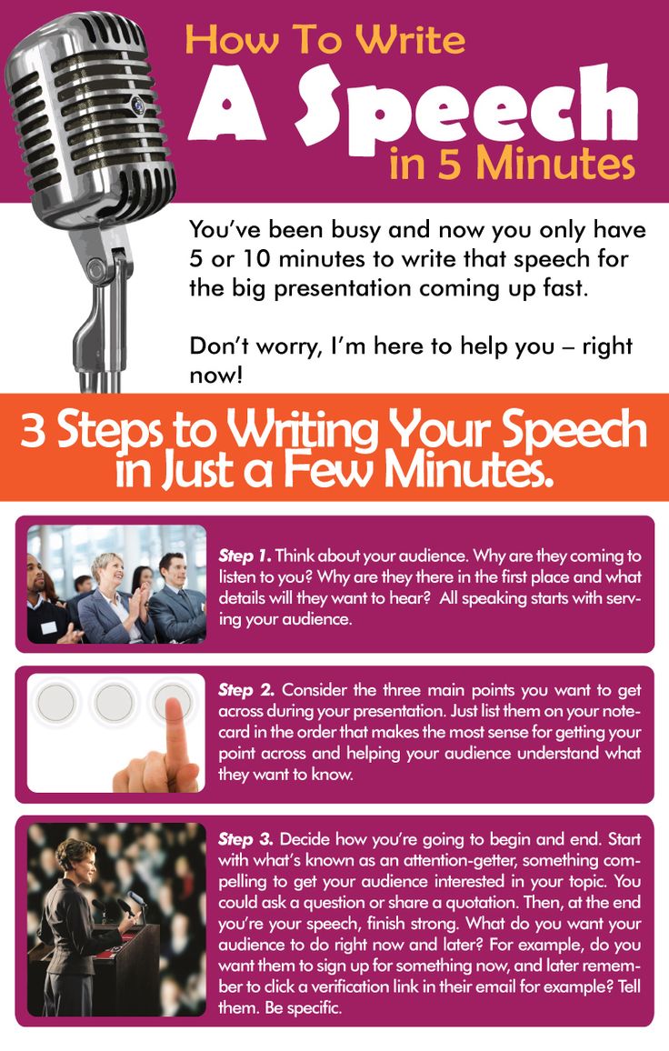 how to write a speech in 5 minutes