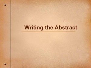 writing the abstract