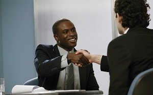 black man job interview